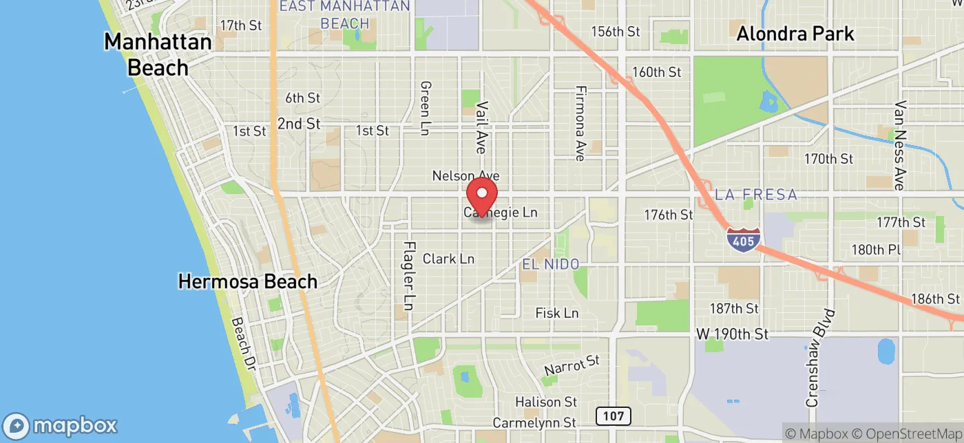 Pickup location near Los Angeles, California
