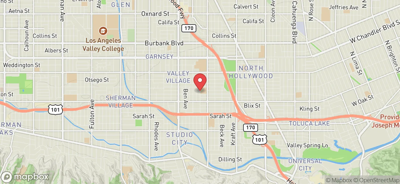Pickup location near Los Angeles, California