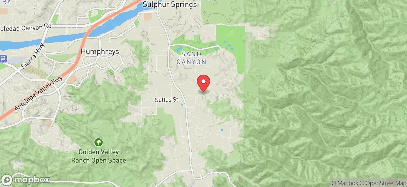 Pickup location near Los Angeles, California