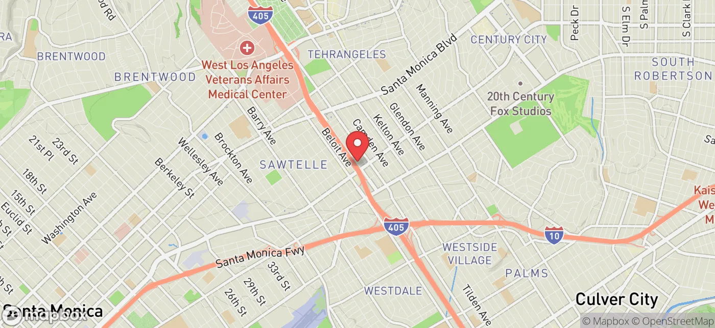 Pickup location near Los Angeles, California