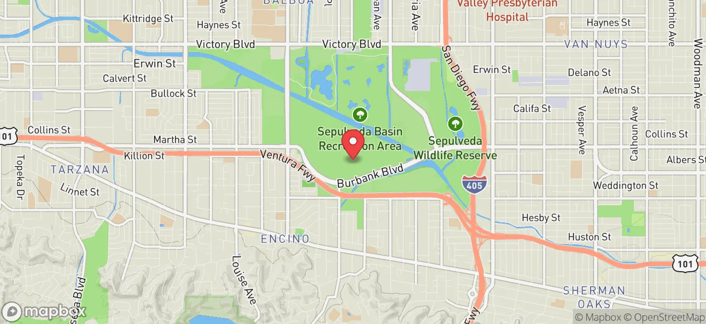 Pickup location near Thousand Oaks, California