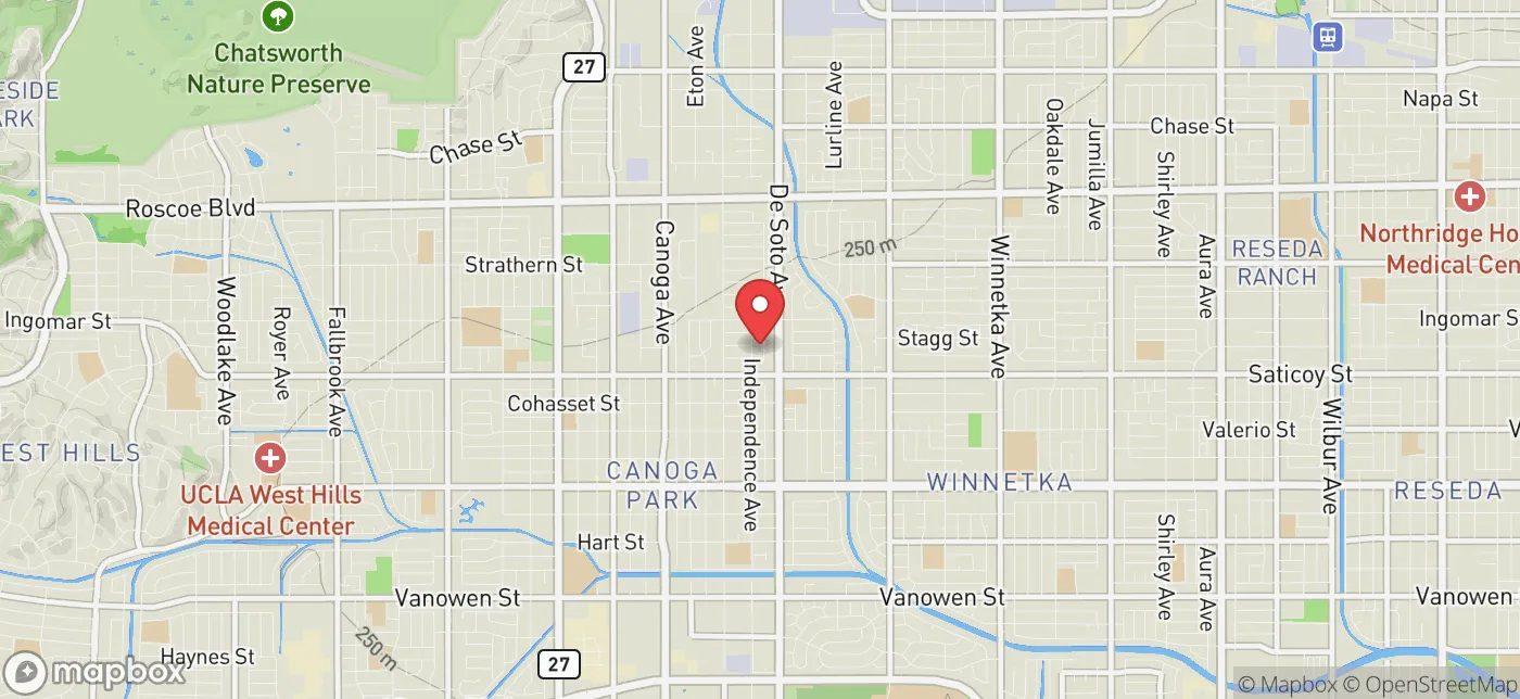 Pickup location near GLENDALE, California
