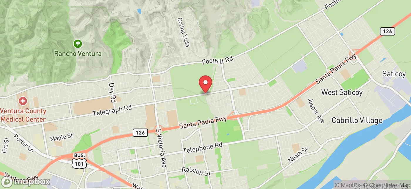 Pickup location near Simi Valley, California