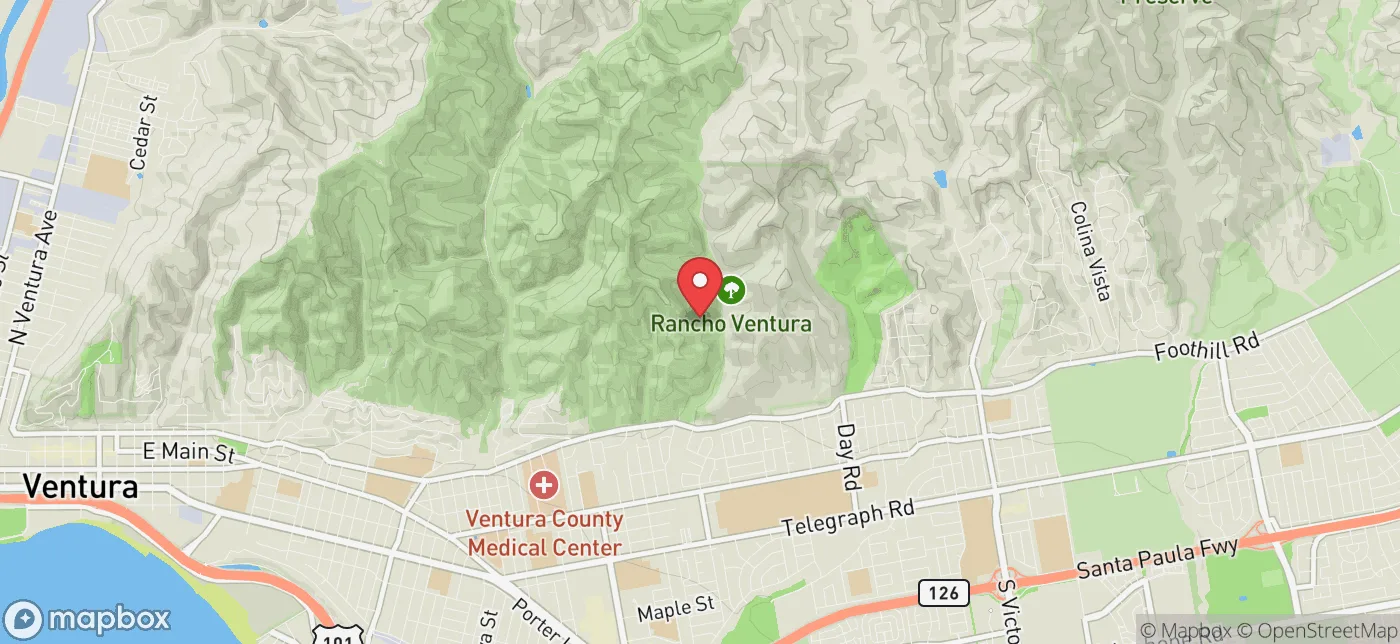 Pickup location near Thousand Oaks, California