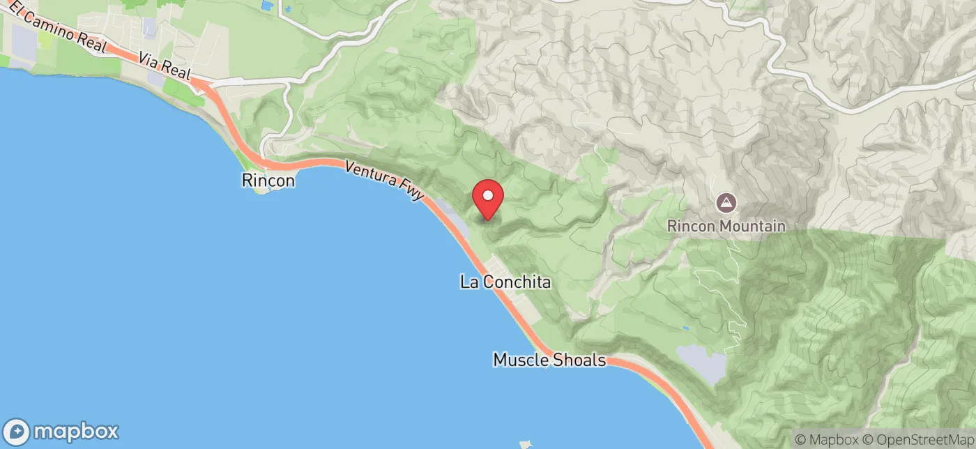 Pickup location near Los Angeles, California