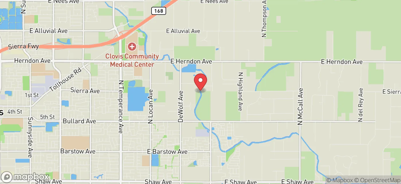 Pickup location near Fresno, California