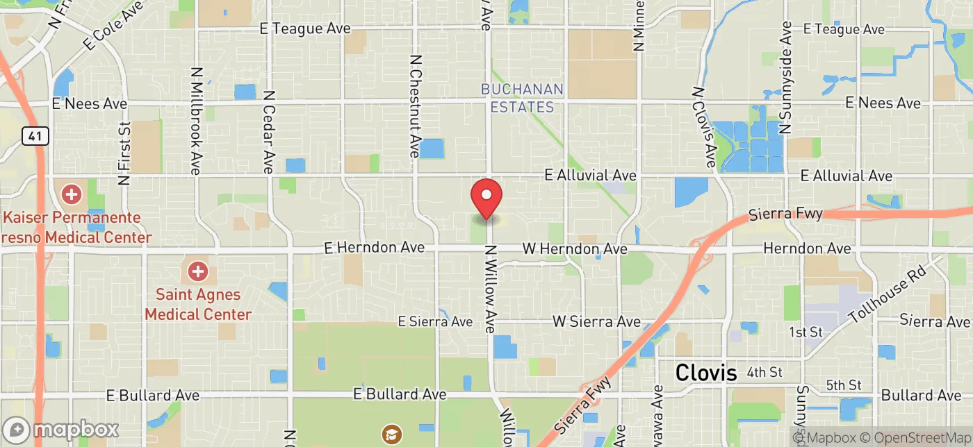 Pickup location near Fresno, California