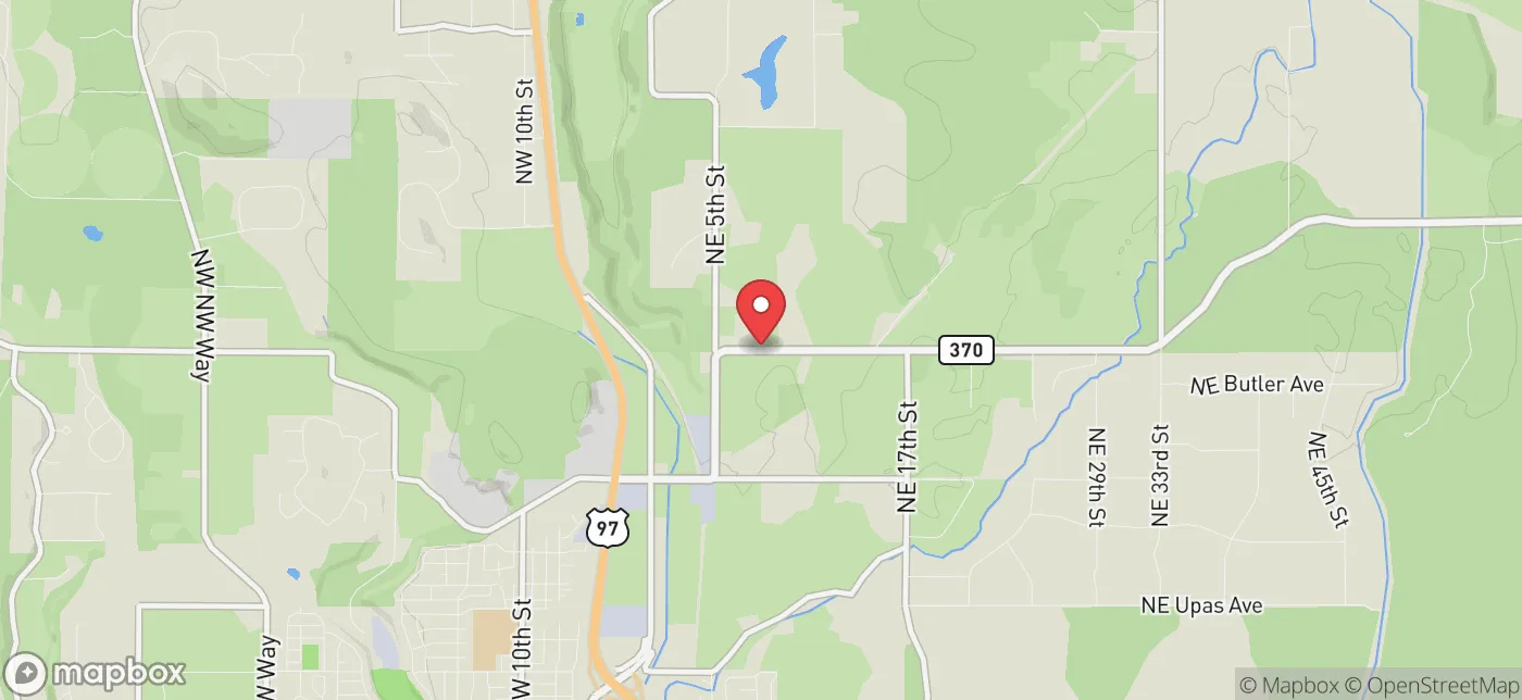 Pickup location near Bend, Oregon