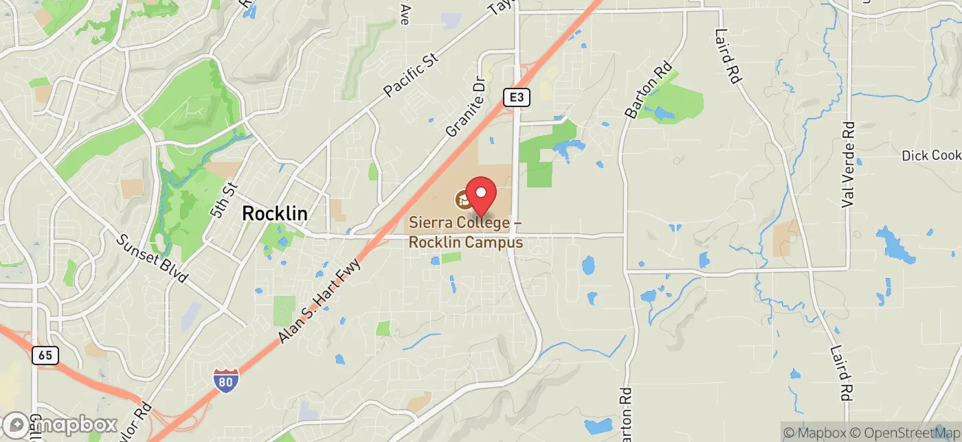 Pickup location near Roseville, California