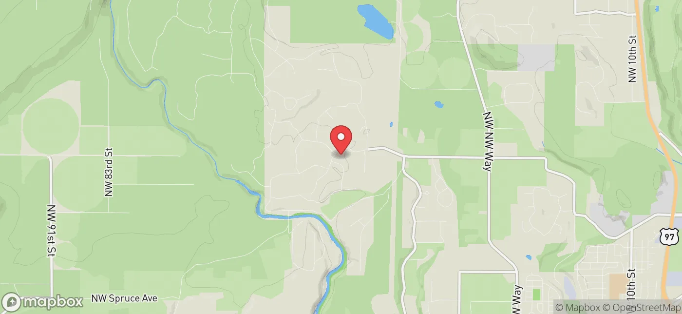 Pickup location near Bend, Oregon