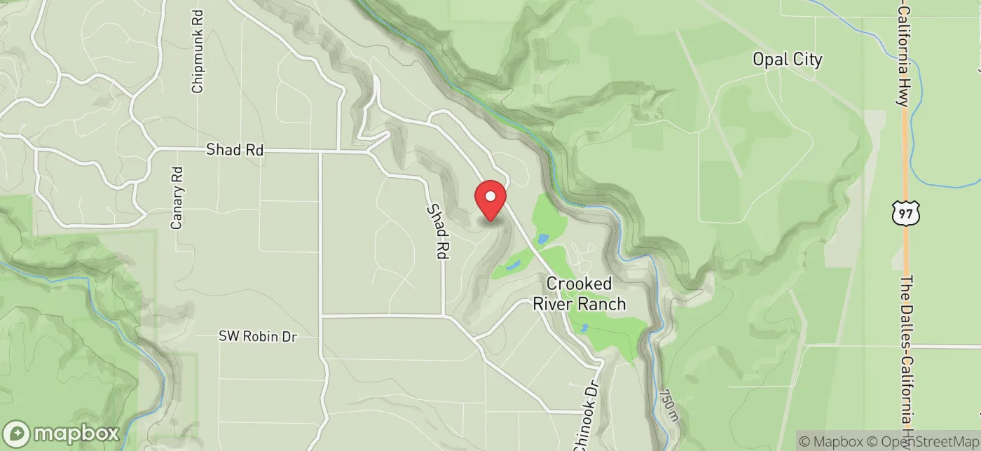Pickup location near Bend, Oregon