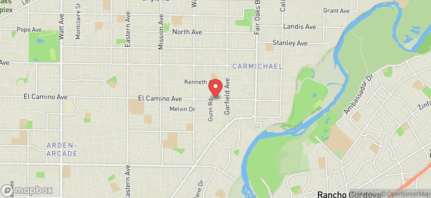 Pickup location near Roseville, California