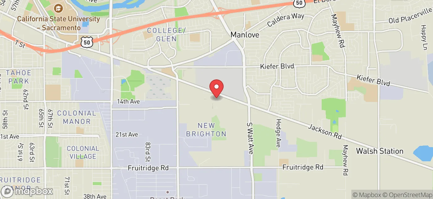 Pickup location near Sacramento, California