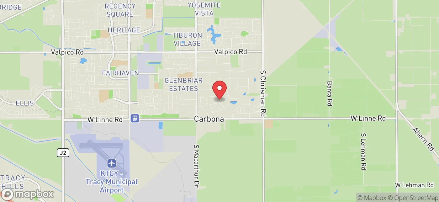 Pickup location near Tracy, California
