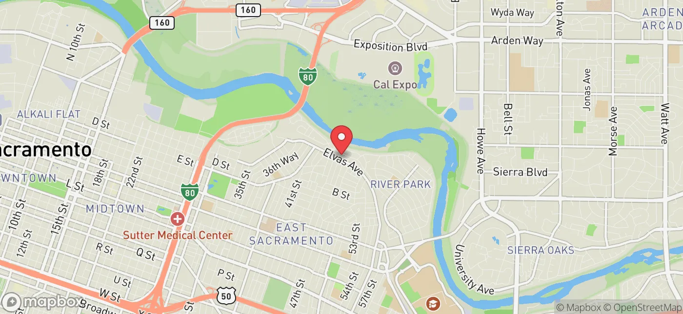 Pickup location near Sacramento, California