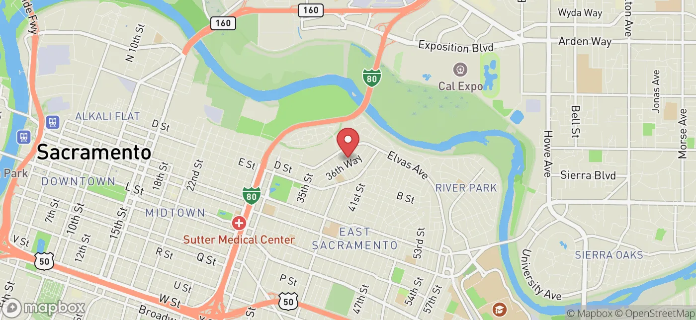 Pickup location near Sacramento, California