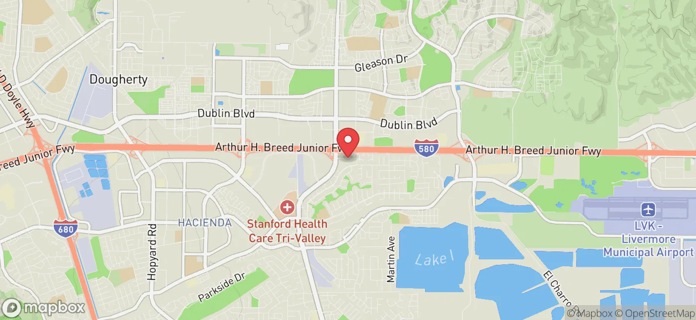 Pickup location near San Francisco, California
