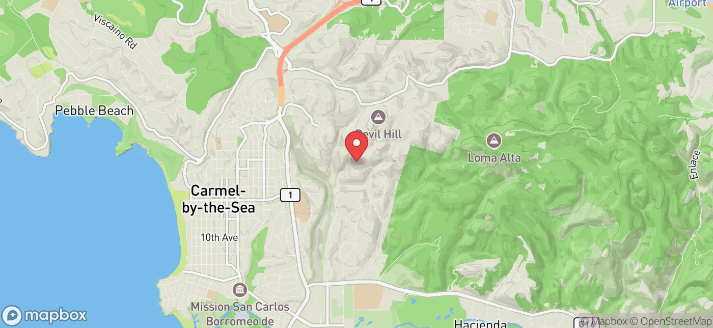Pickup location near Monterey, California
