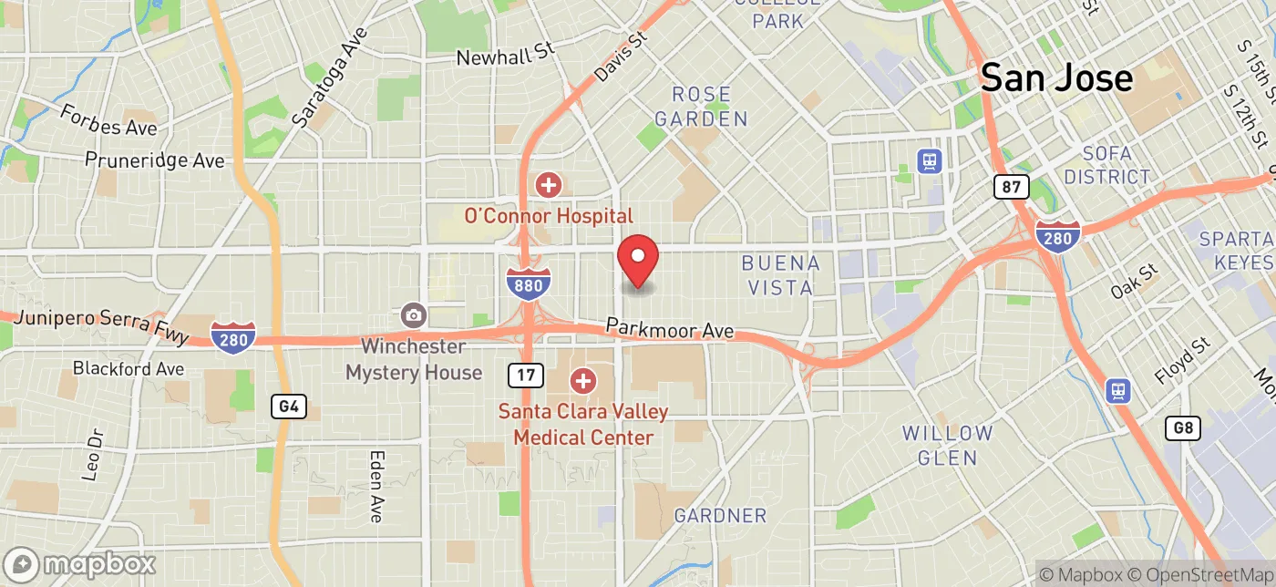 Pickup location near San Francisco, California