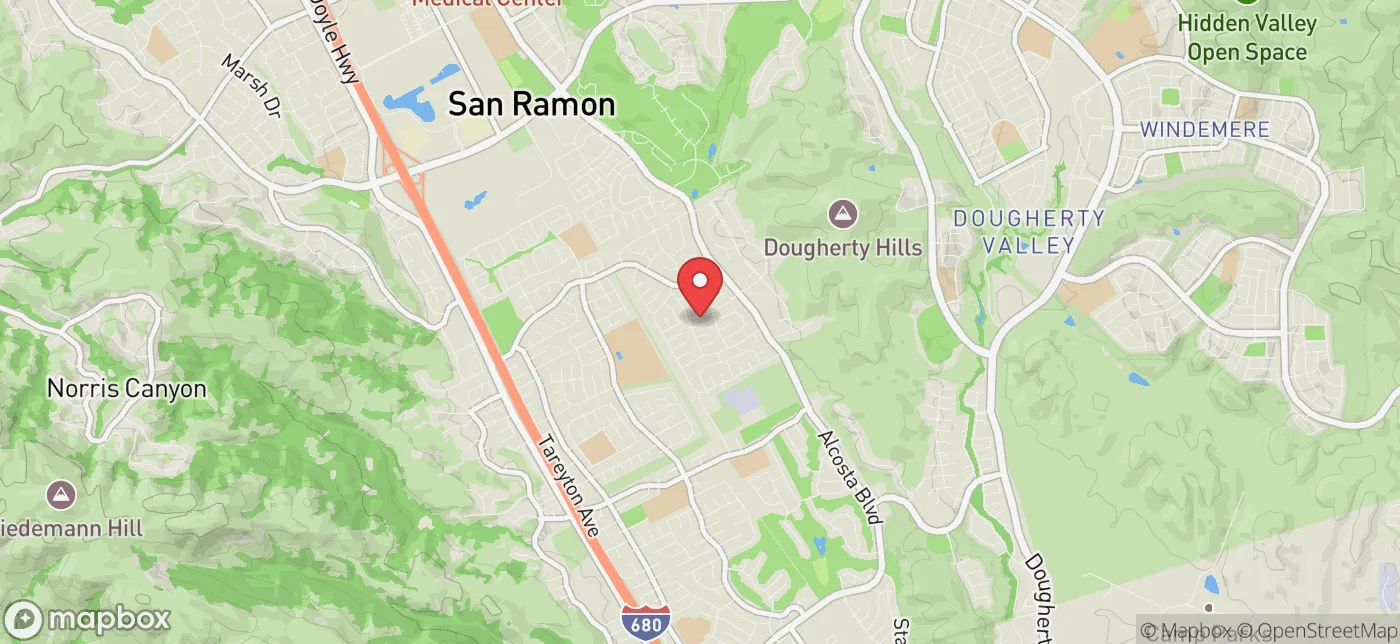 Pickup location near San Francisco, California