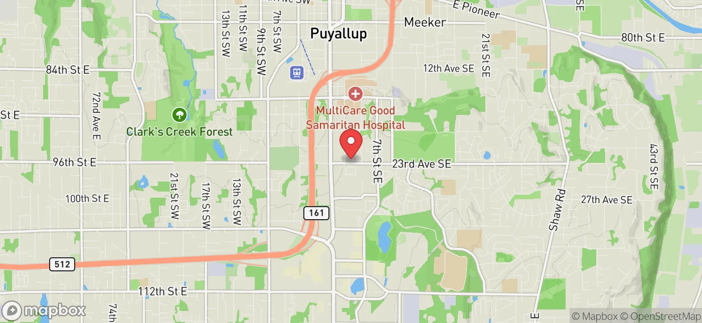 Pickup location near Issaquah, Washington