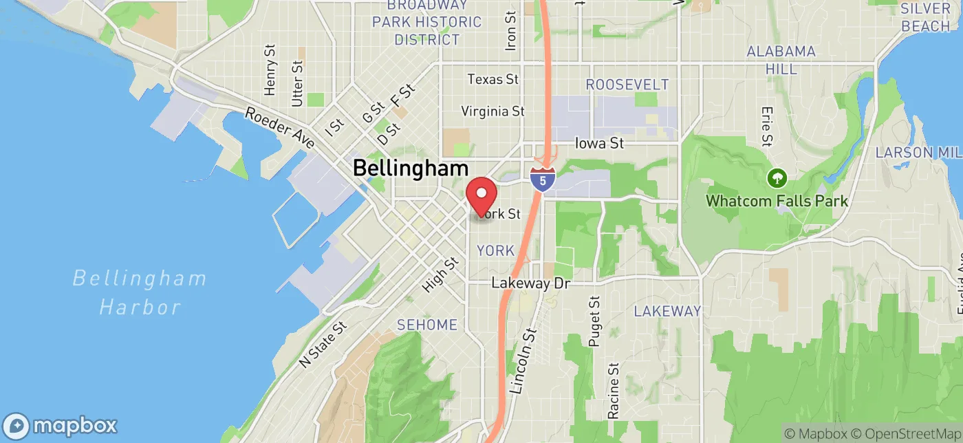 Pickup location near Bellingham, Washington