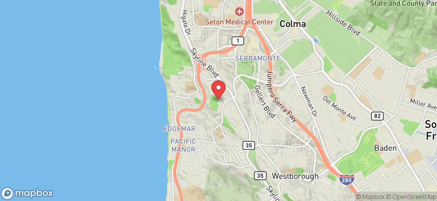 Pickup location near San Francisco, California
