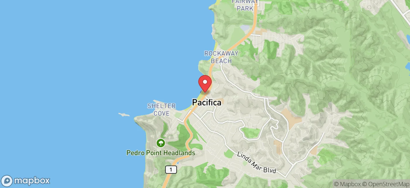 Pickup location near San Francisco, California