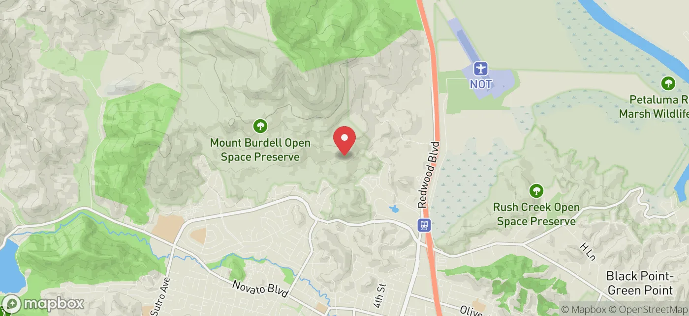 Pickup location near Santa Rosa, California