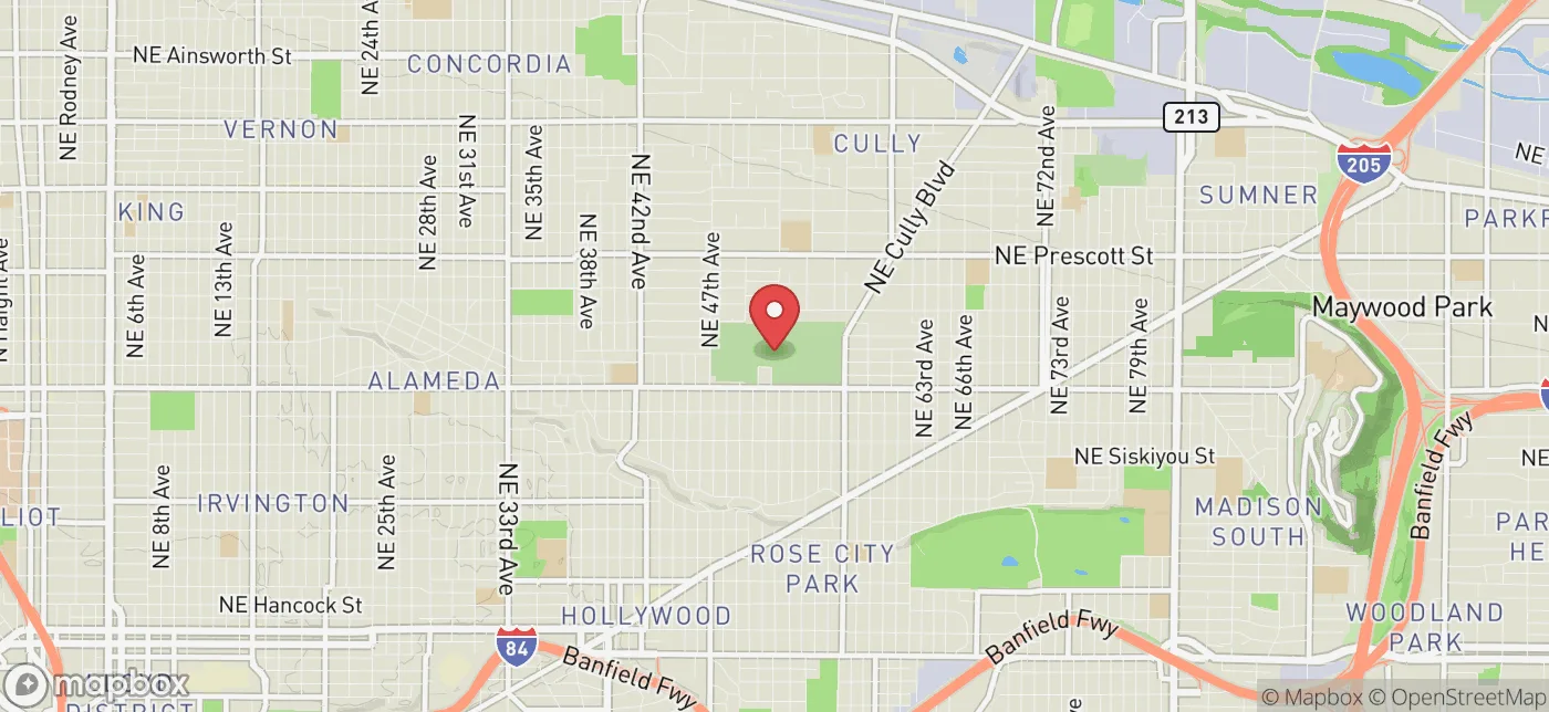 Pickup location near Portland, Oregon