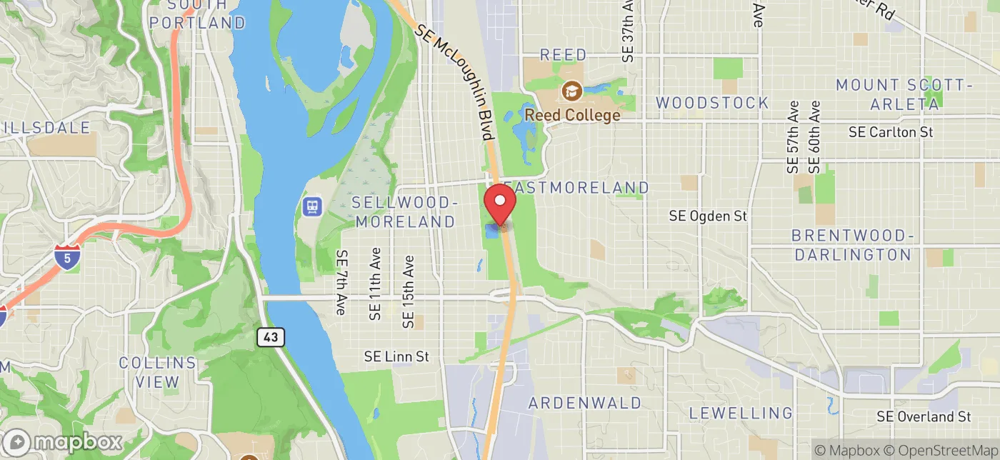 Pickup location near Portland, Oregon