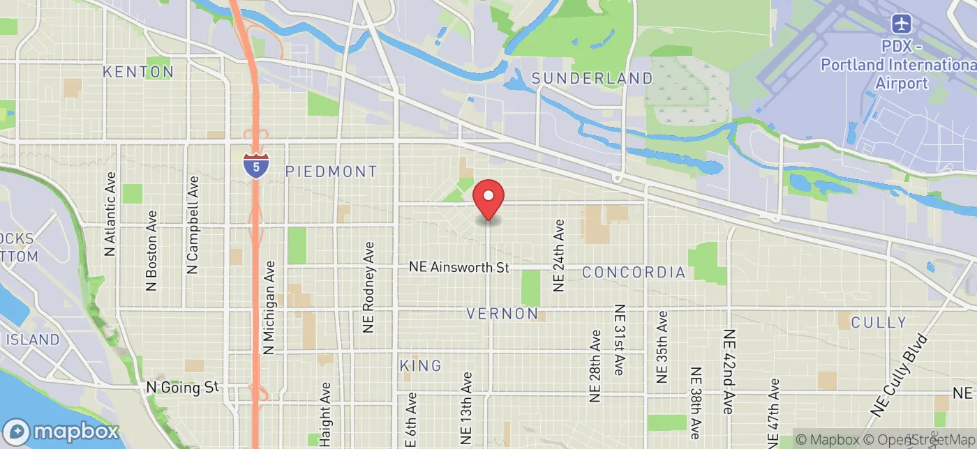 Pickup location near Portland, Oregon