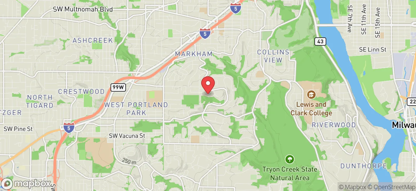 Pickup location near Portland, Oregon