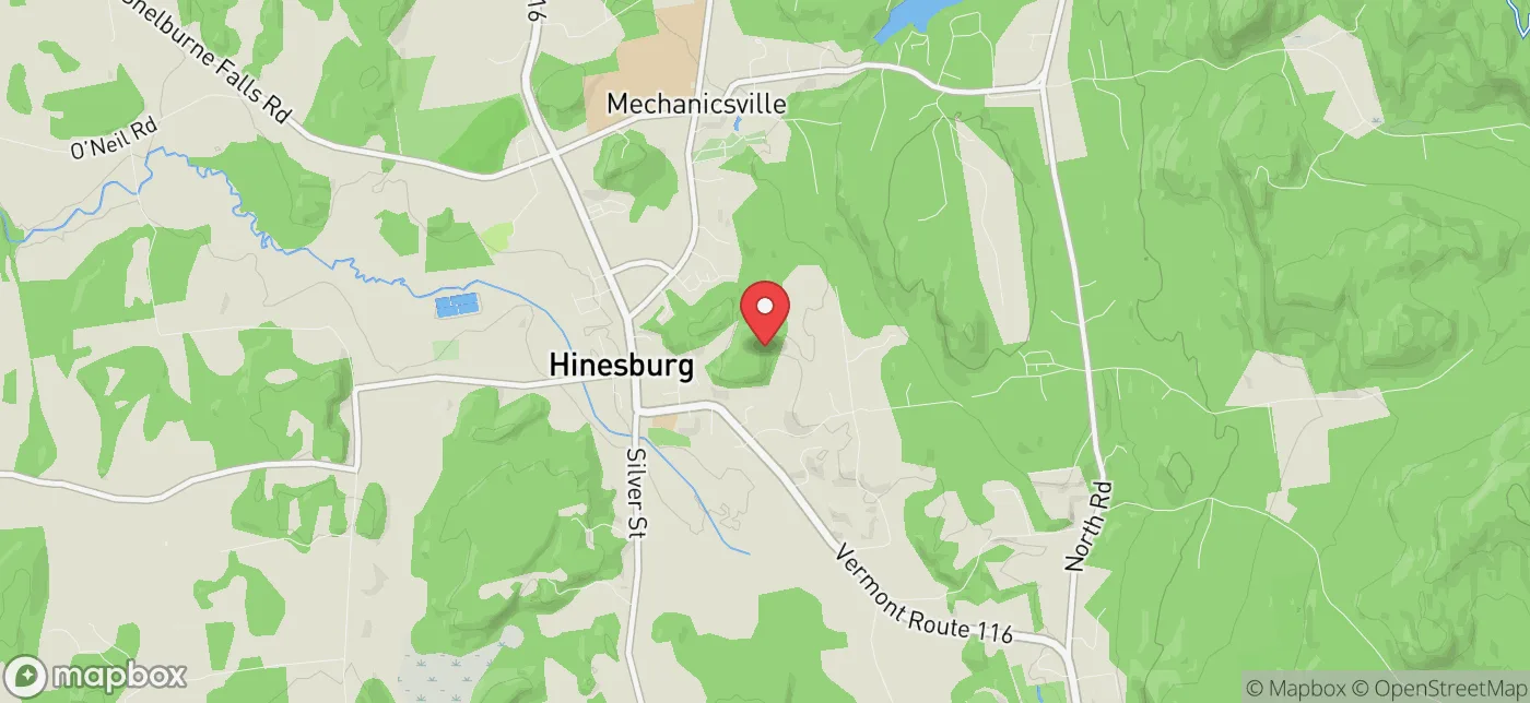 Pickup location near Burlington, Vermont