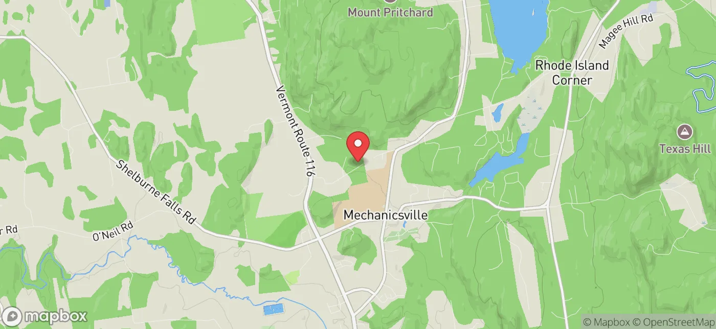 Pickup location near Burlington, Vermont