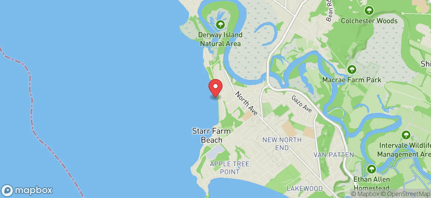 Pickup location near Burlington, Vermont