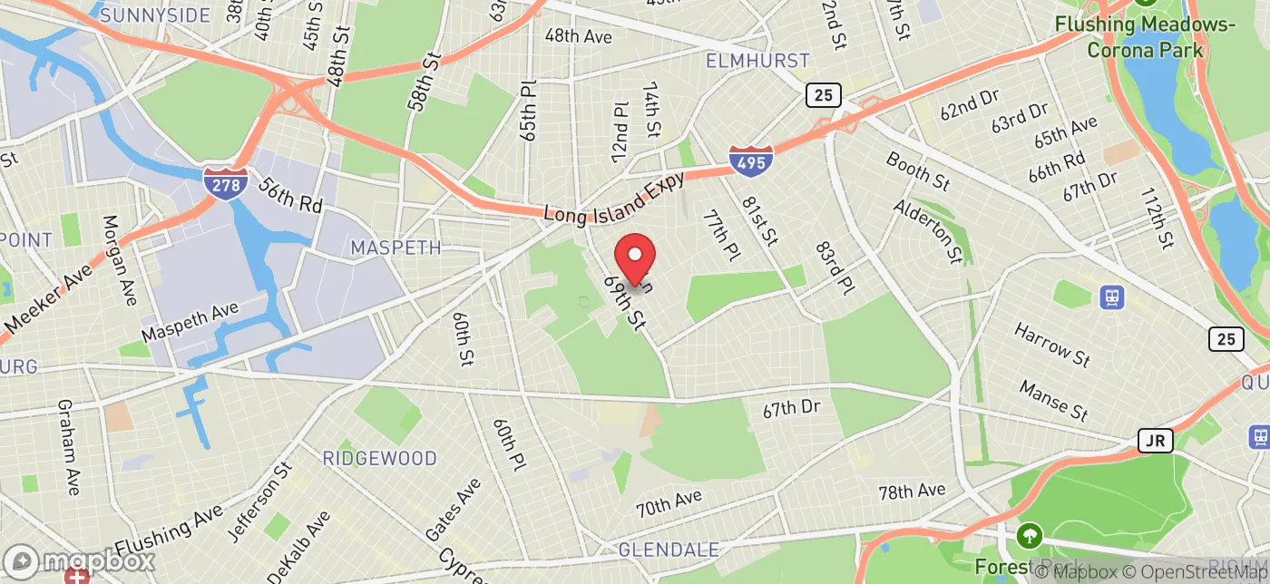 Pickup location near Maspeth, New York