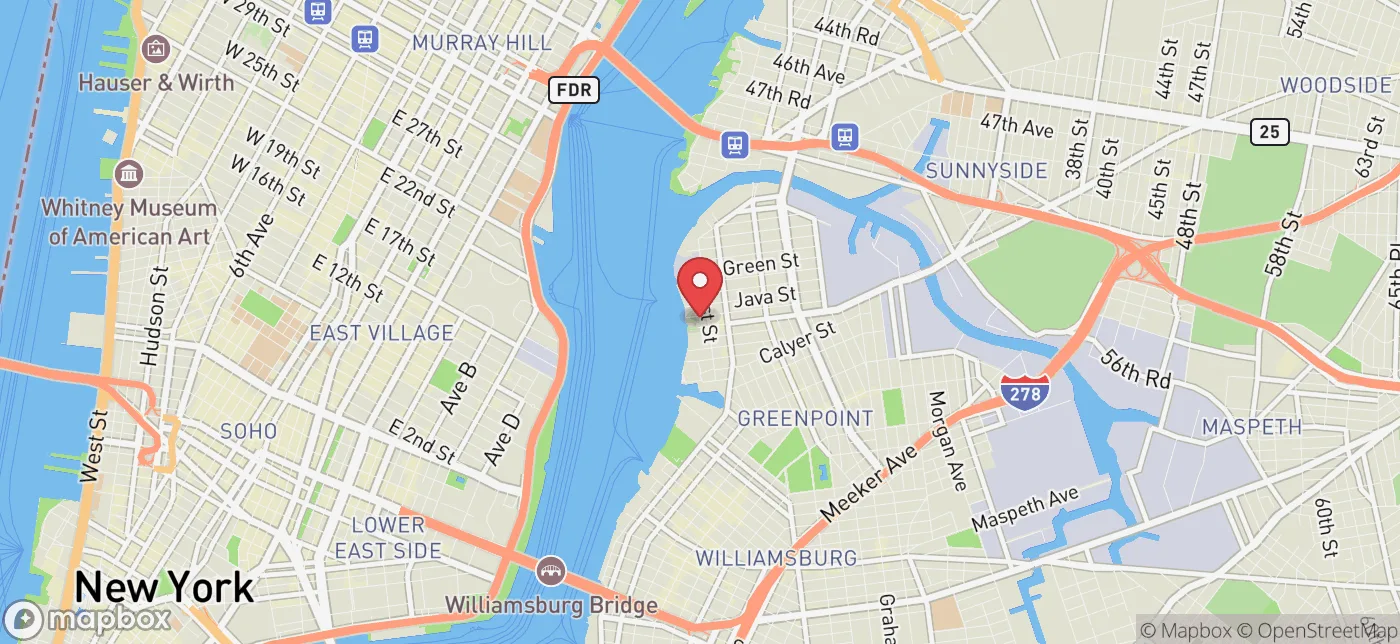 Pickup location near Greenwich, Connecticut