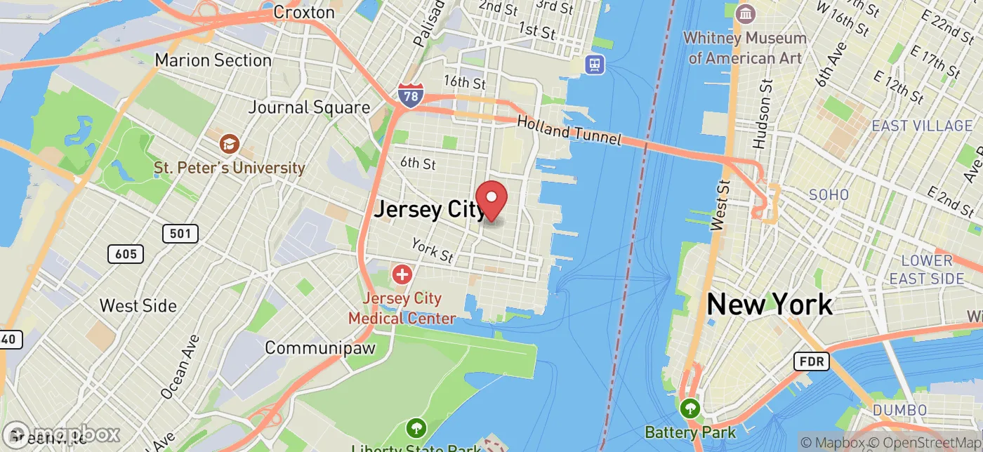 Pickup location near Hackensack, New Jersey