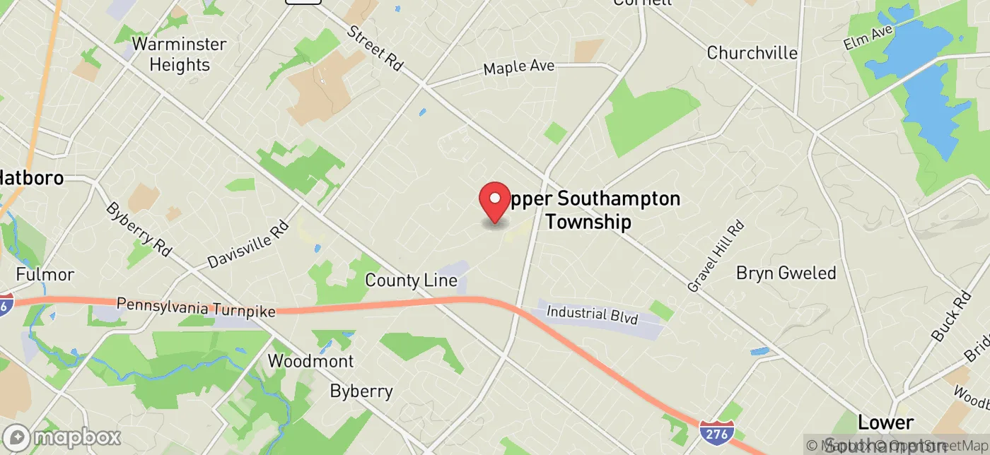 Pickup location near Hatboro, Pennsylvania