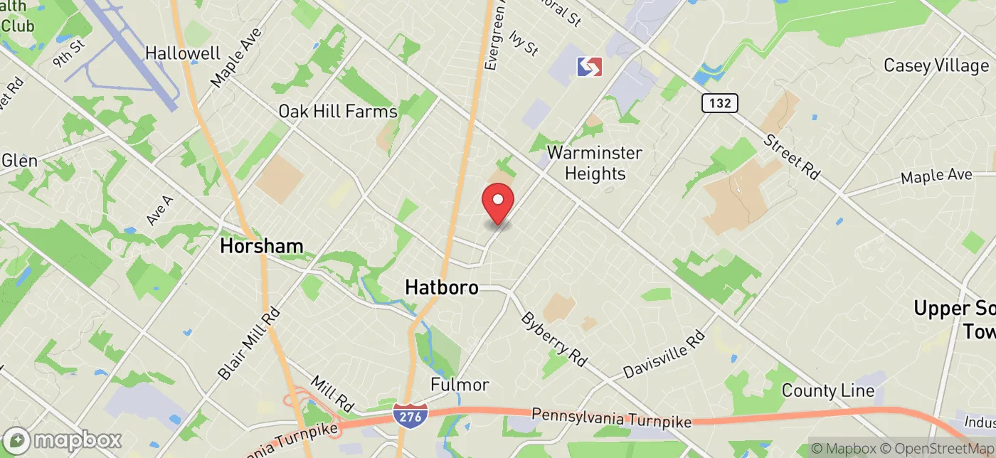 Pickup location near Hatboro, Pennsylvania