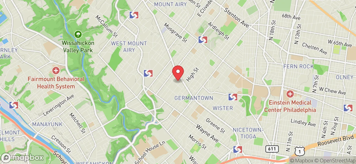 Pickup location near Hatboro, Pennsylvania