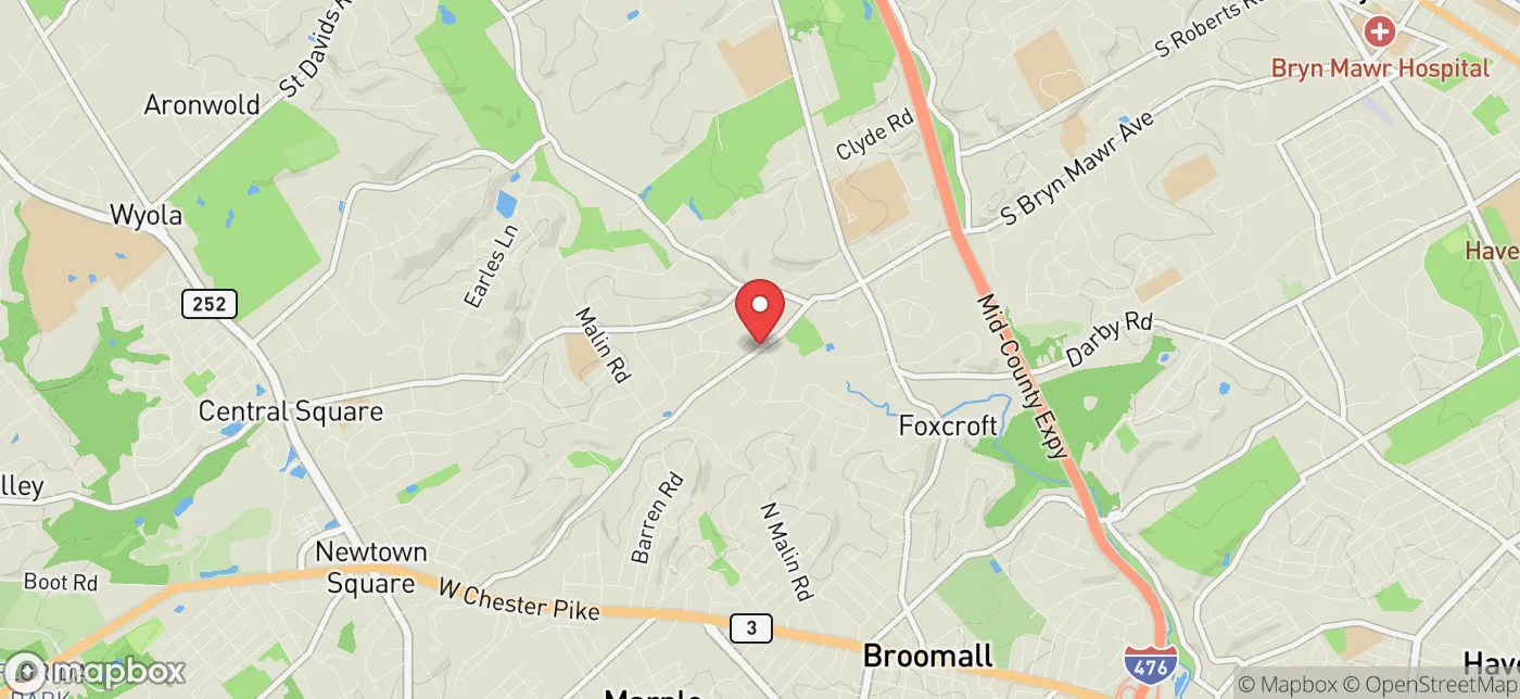 Pickup location near Hatboro, Pennsylvania