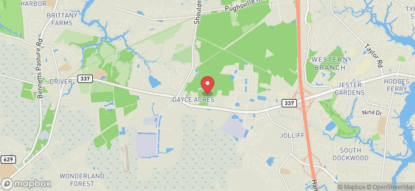 Pickup location near Suffolk, Virginia