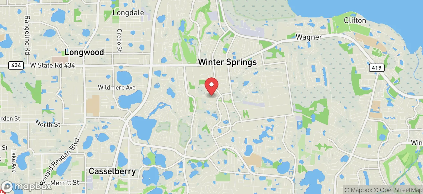 Pickup location near Orlando, Florida