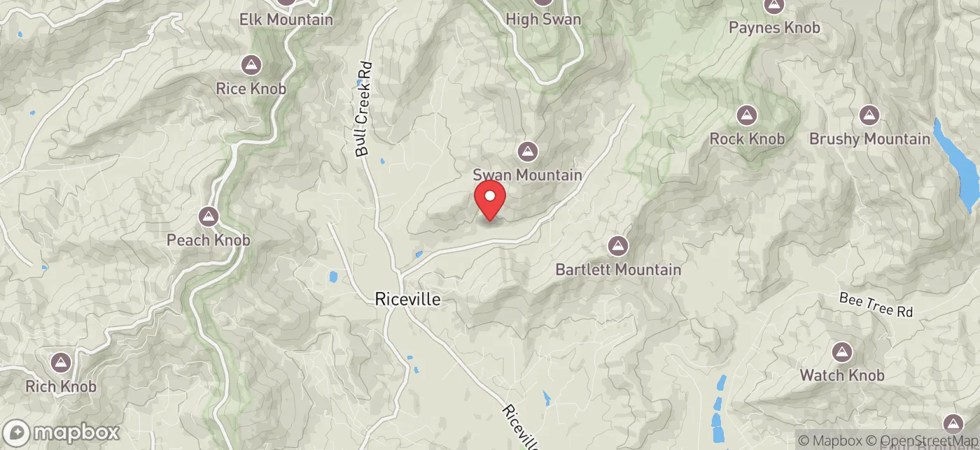 Pickup location near Asheville, North Carolina