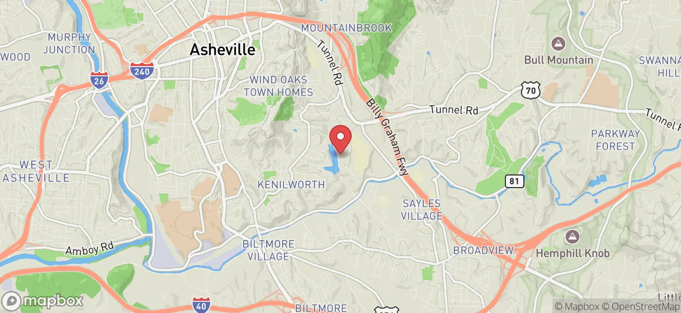 Pickup location near Asheville, North Carolina