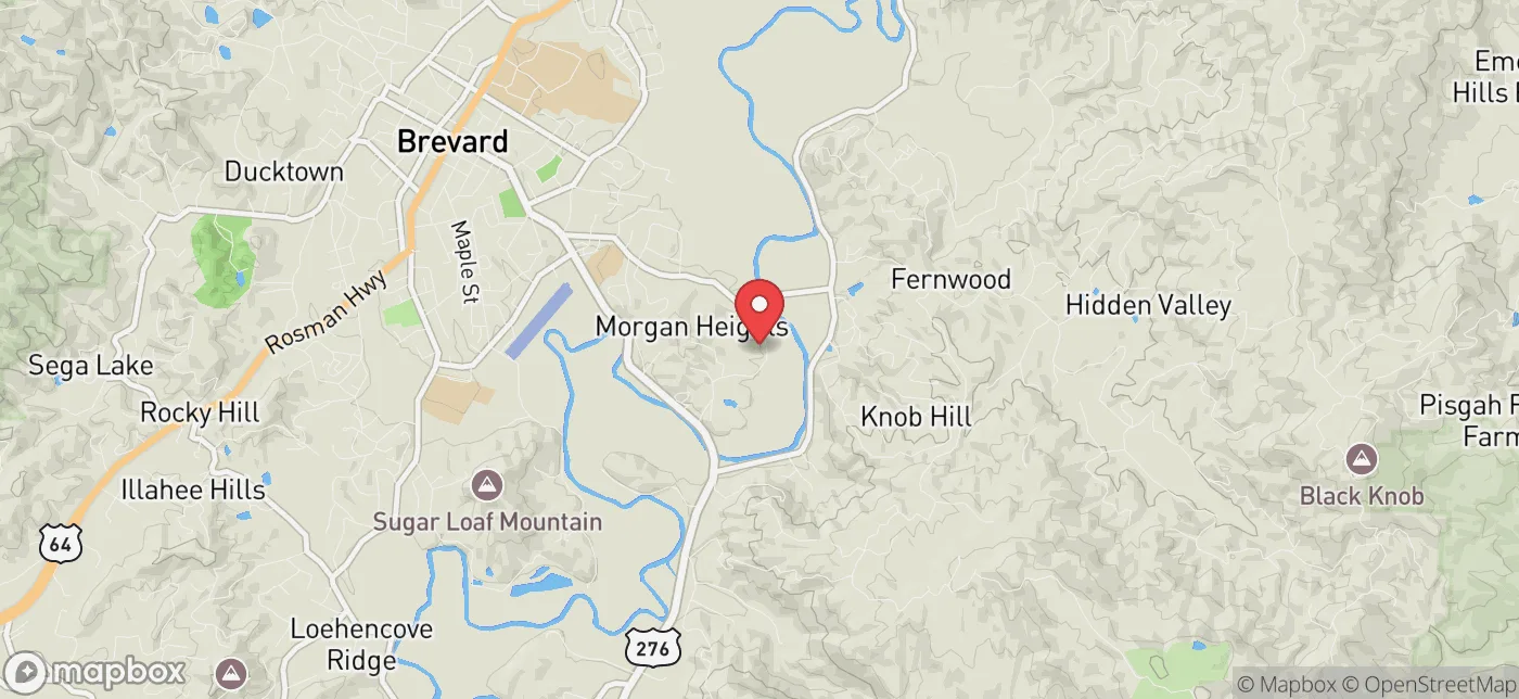 Pickup location near Asheville, North Carolina