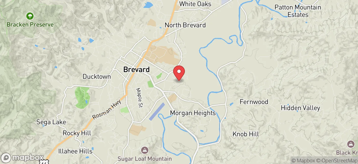 Pickup location near Asheville, North Carolina