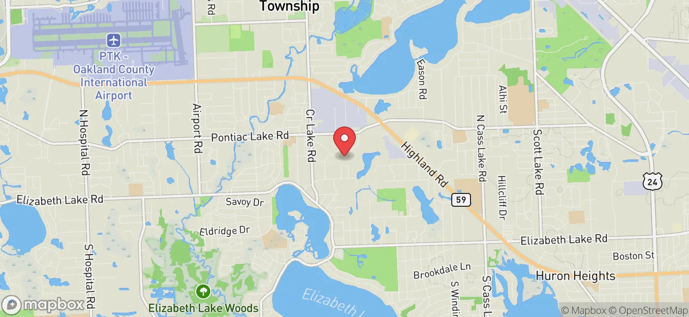 Pickup location near Waterford, Michigan
